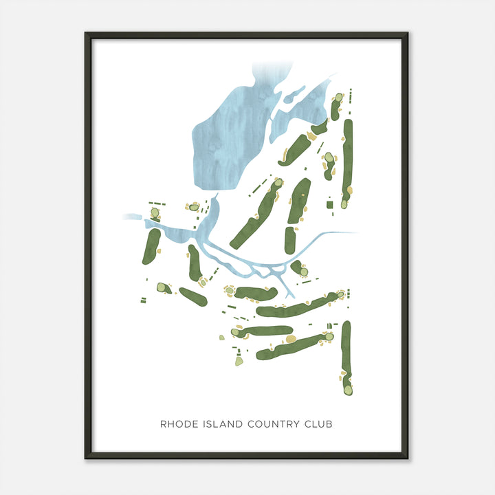 Print of Rhode Island Country Club Modern Map
