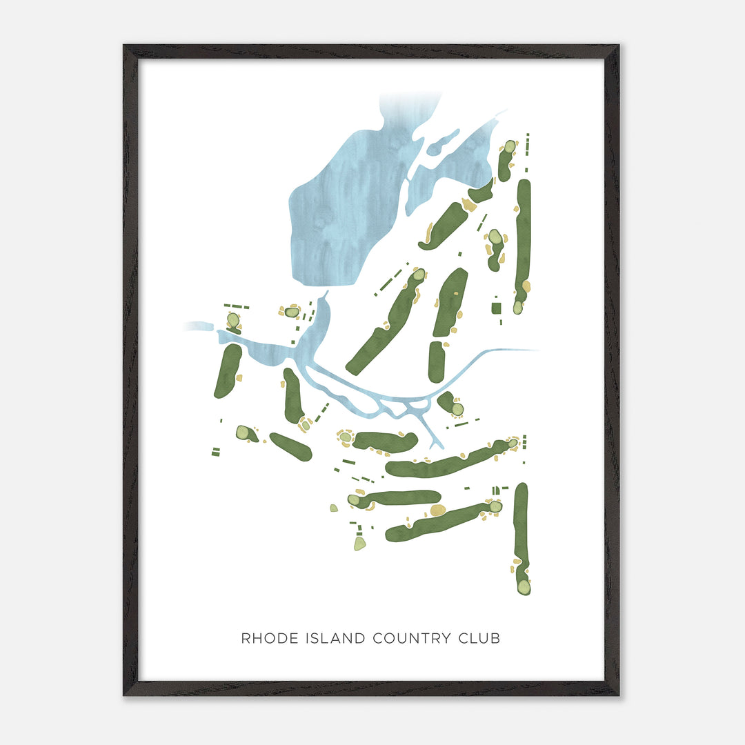 Print of Rhode Island Country Club Modern Map