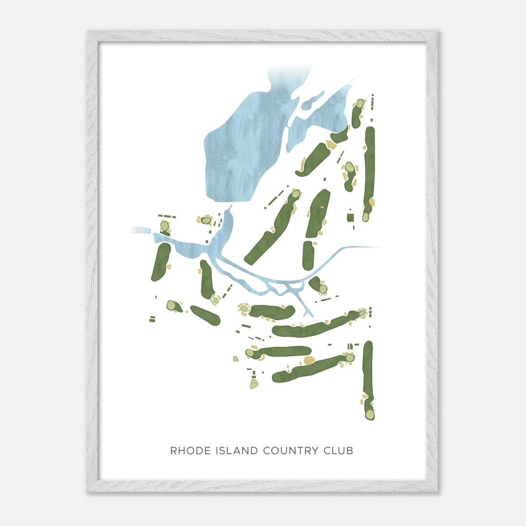 Print of Rhode Island Country Club Modern Map