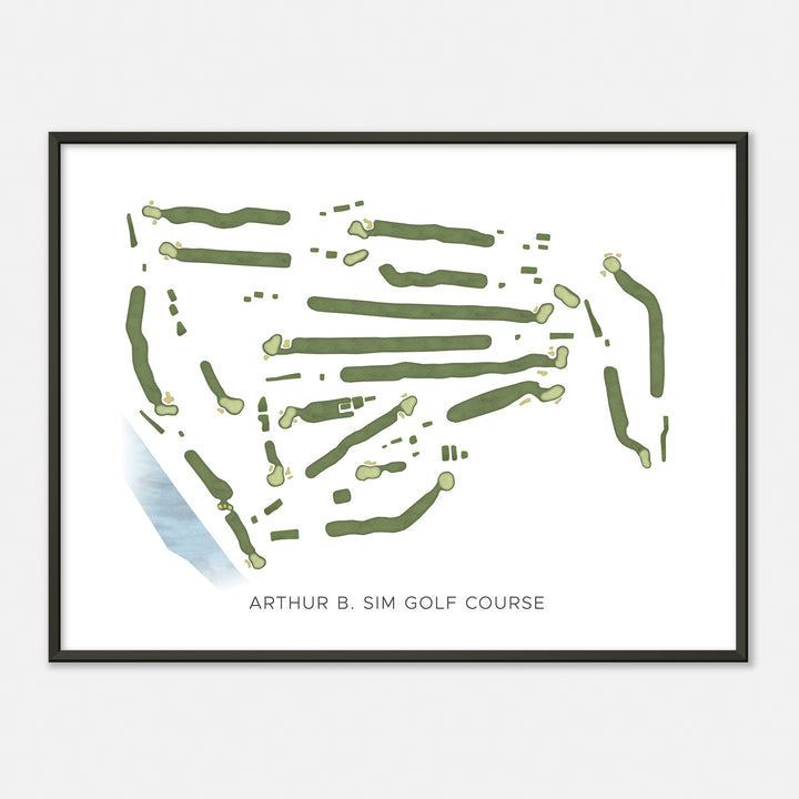 Print of Arthur B. Sim Golf Course Modern Map