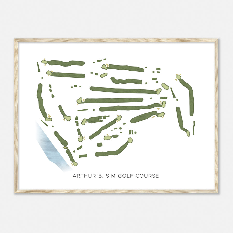 Print of Arthur B. Sim Golf Course Modern Map