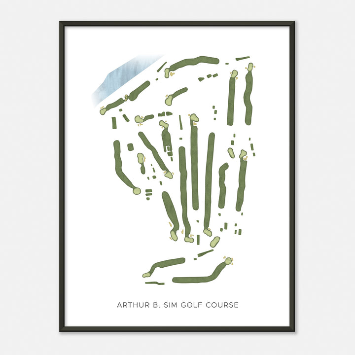 Print of Arthur B. Sim Golf Course Modern Map
