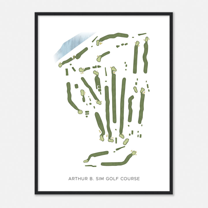 Print of Arthur B. Sim Golf Course Modern Map