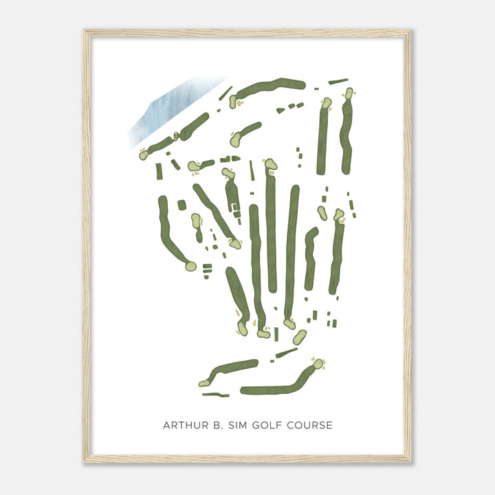 Print of Arthur B. Sim Golf Course Modern Map