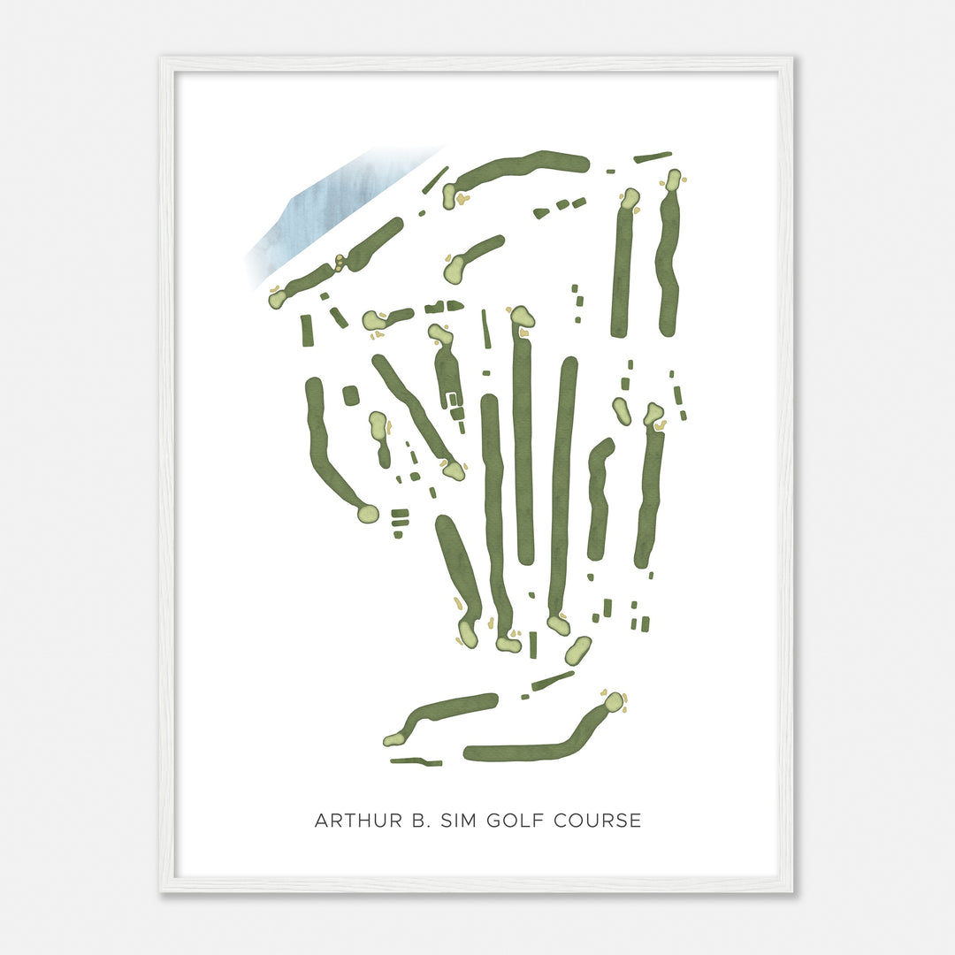 Print of Arthur B. Sim Golf Course Modern Map