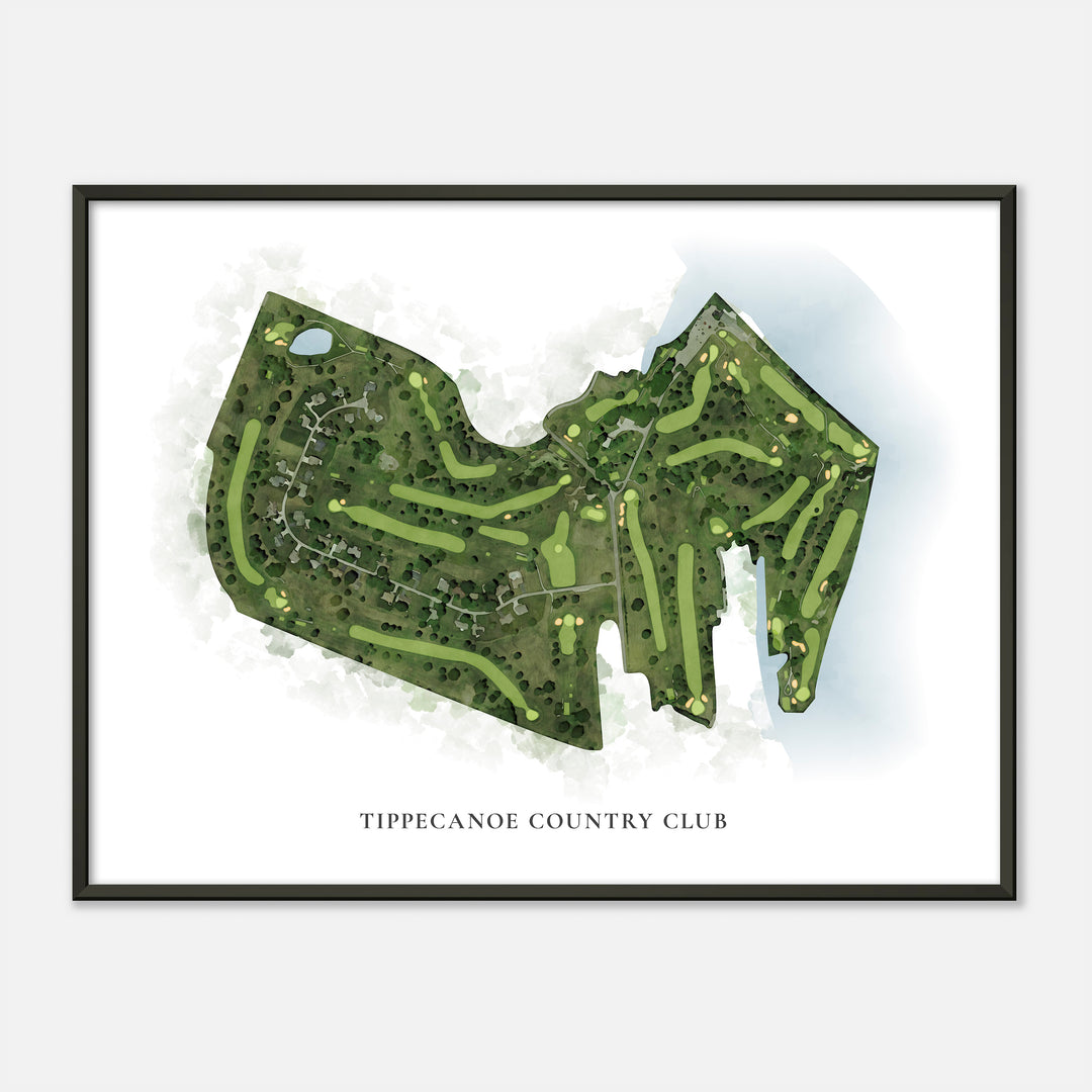 Print of Tippecanoe Country Club Classic Map