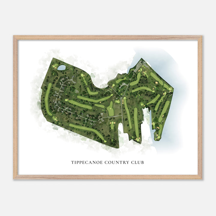 Print of Tippecanoe Country Club Classic Map