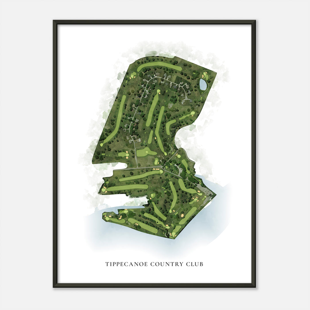 Print of Tippecanoe Country Club Classic Map
