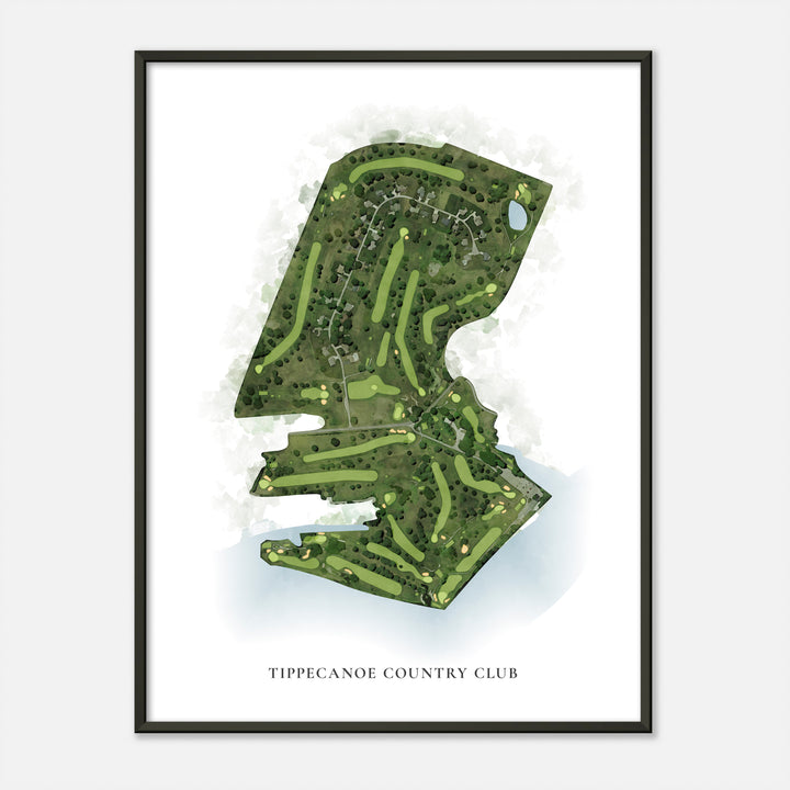 Print of Tippecanoe Country Club Classic Map