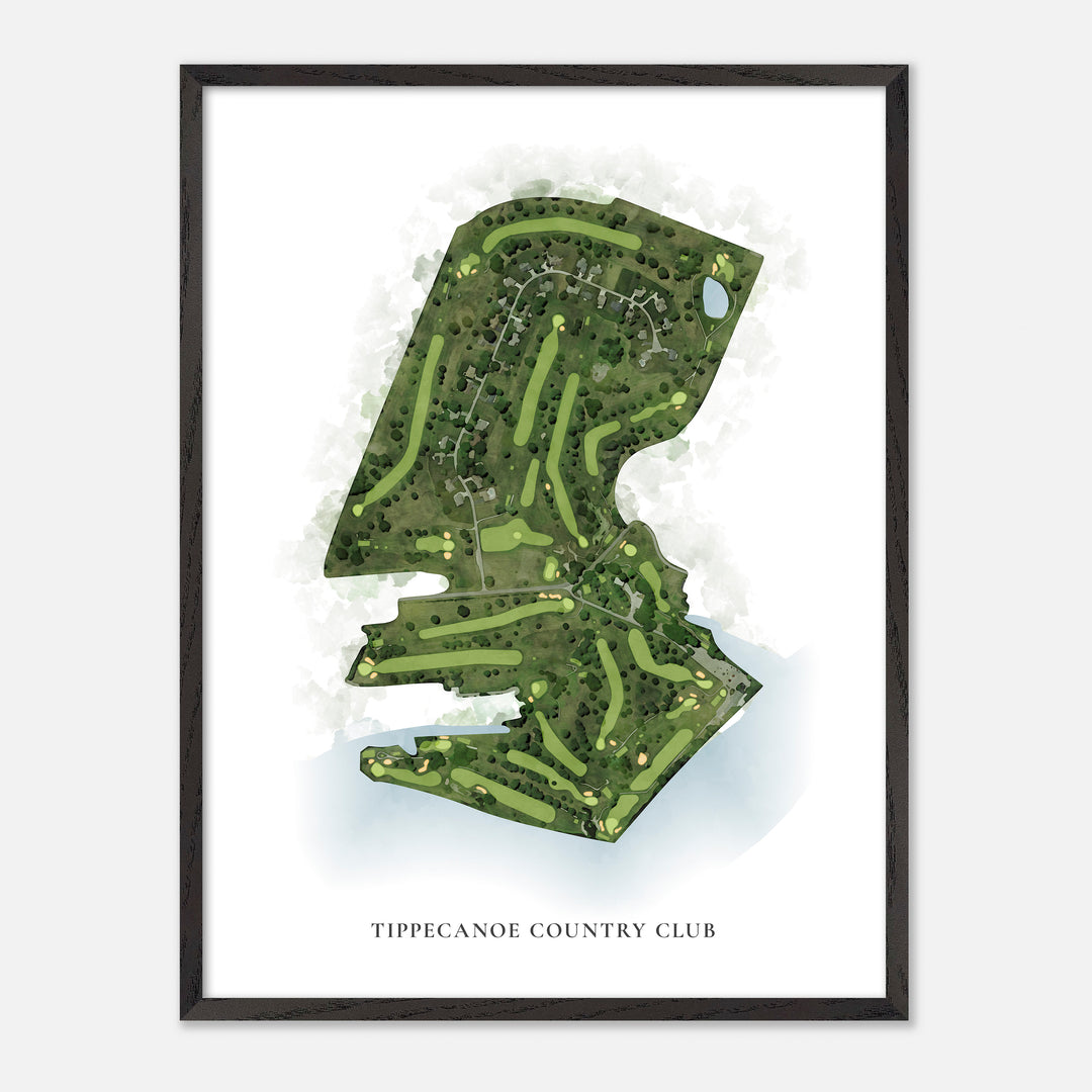 Print of Tippecanoe Country Club Classic Map