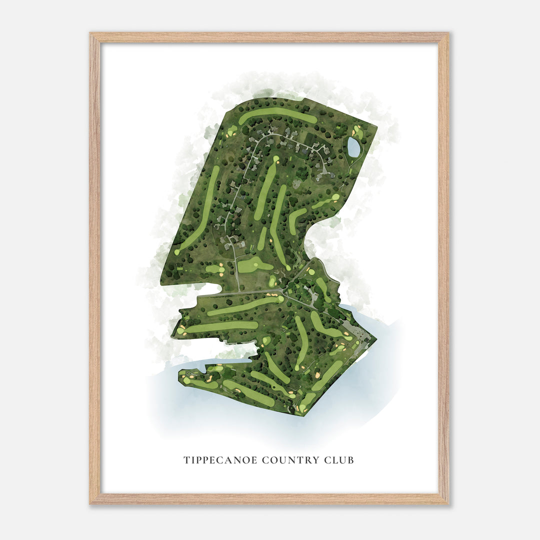 Print of Tippecanoe Country Club Classic Map