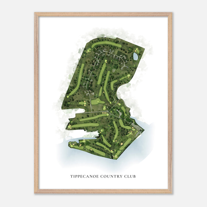 Print of Tippecanoe Country Club Classic Map