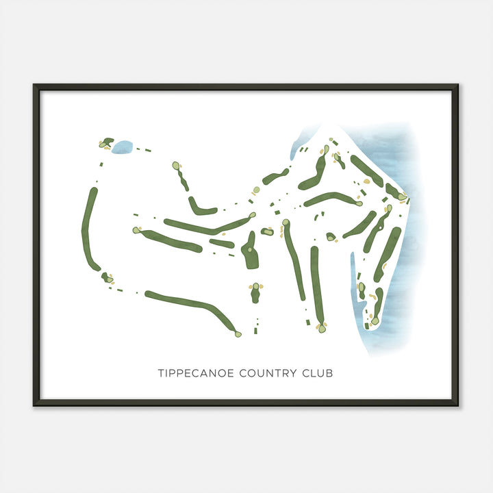 Print of Tippecanoe Country Club Modern Map