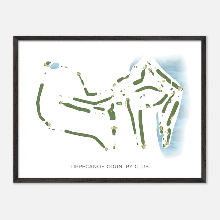 Print of Tippecanoe Country Club Modern Map