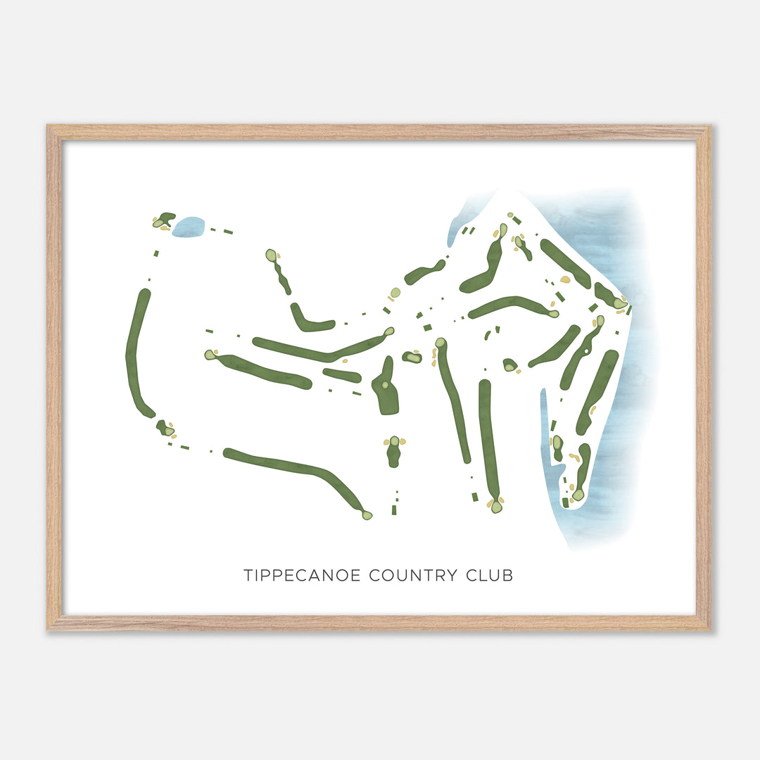 Print of Tippecanoe Country Club Modern Map