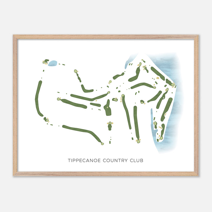 Print of Tippecanoe Country Club Modern Map