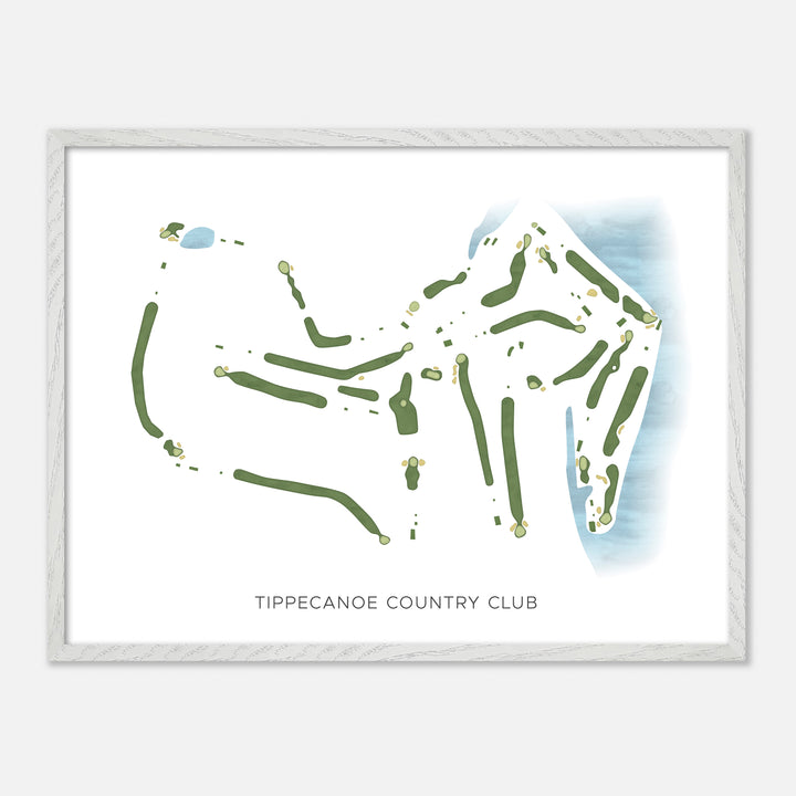 Print of Tippecanoe Country Club Modern Map