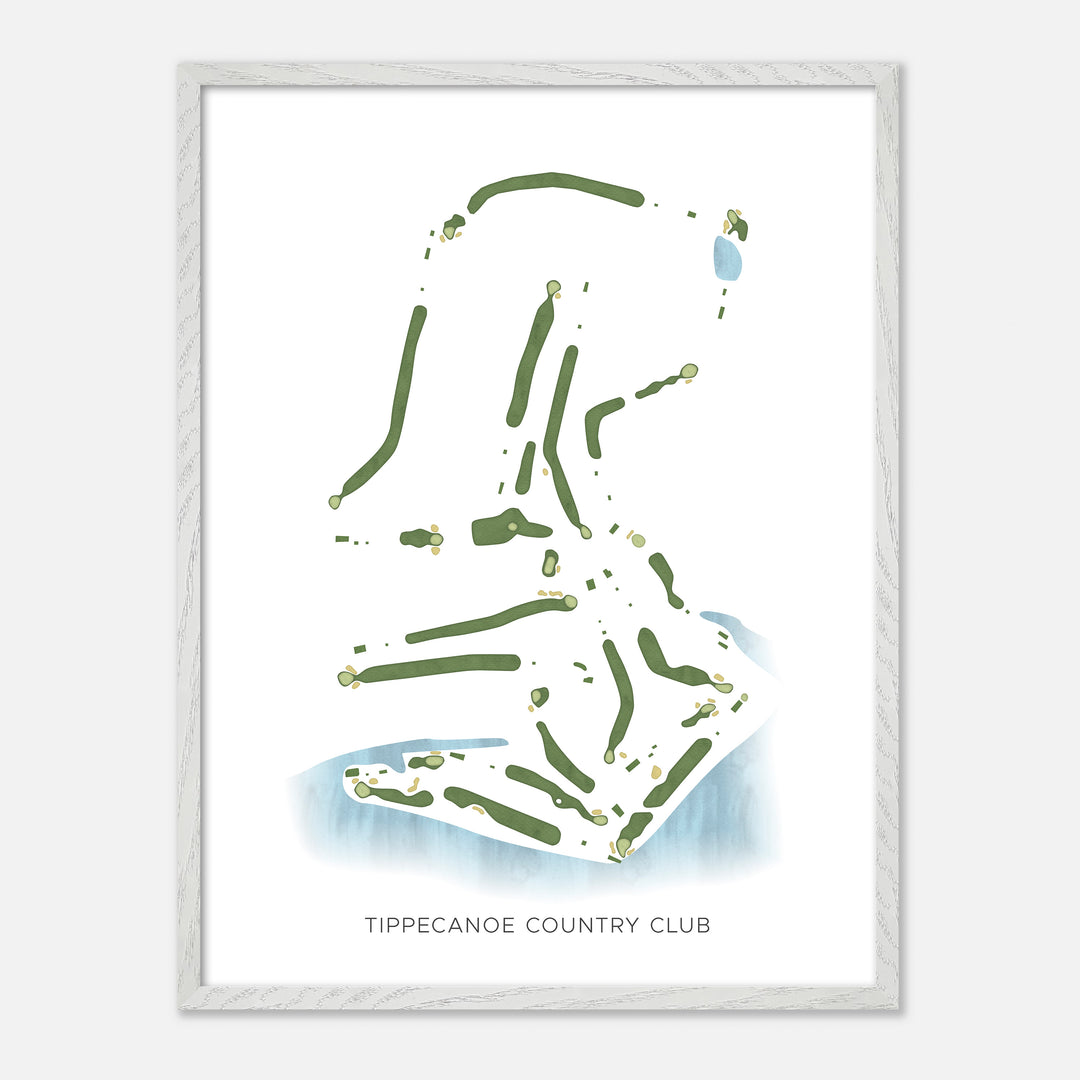 Print of Tippecanoe Country Club Modern Map