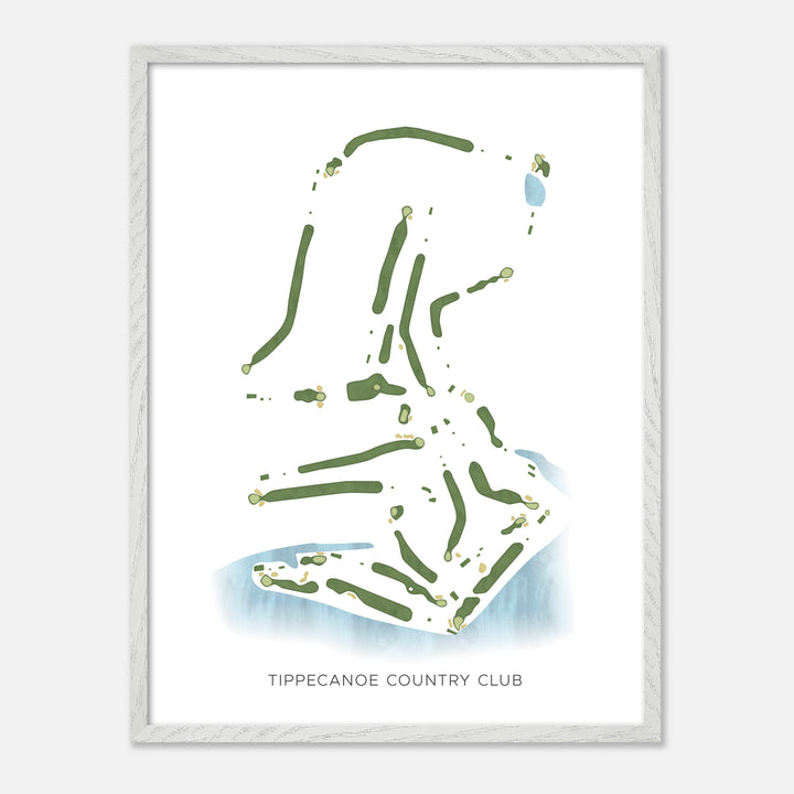 Print of Tippecanoe Country Club Modern Map
