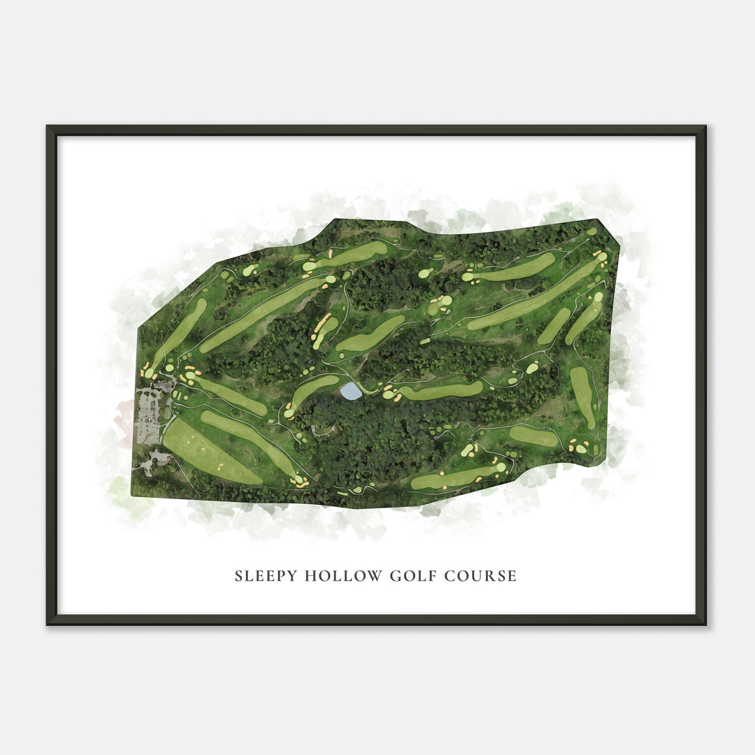 Print of Sleepy Hollow Golf Course Classic Map