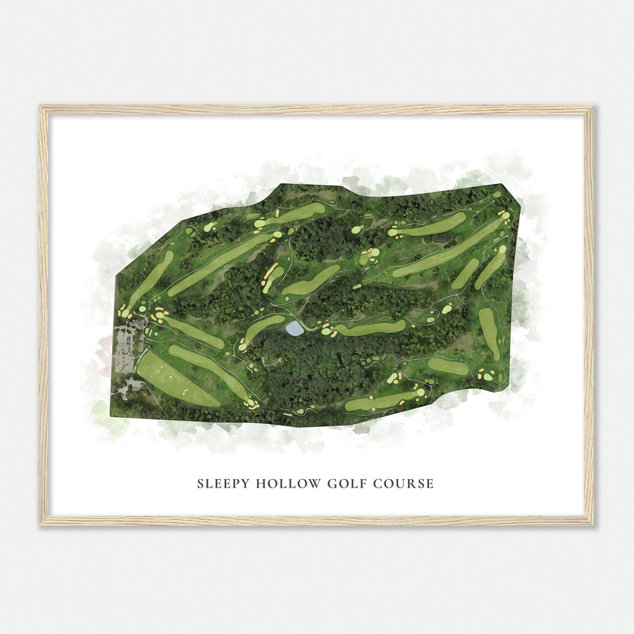 Print of Sleepy Hollow Golf Course Classic Map