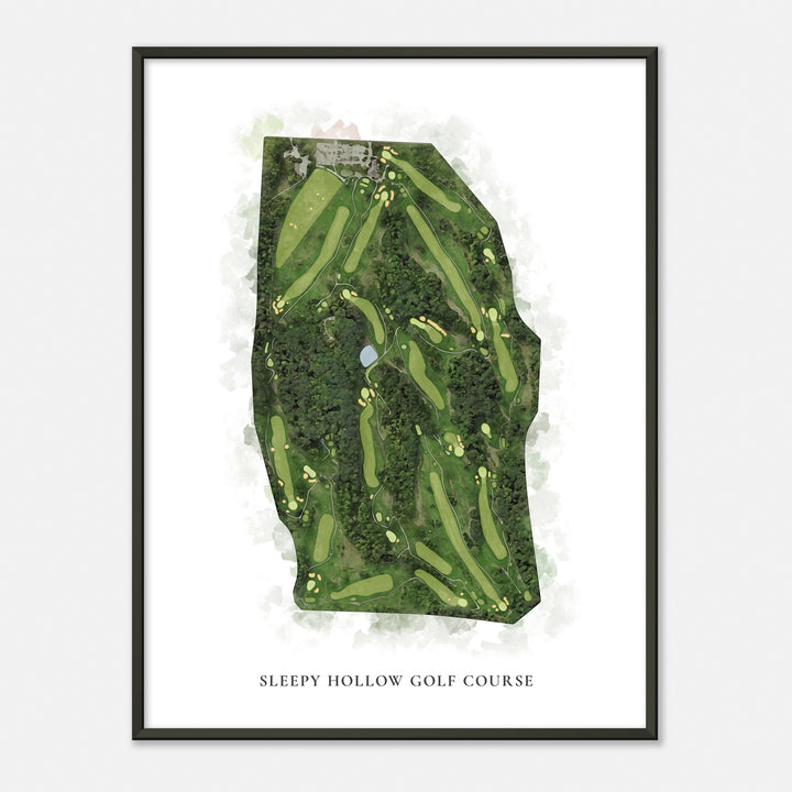 Print of Sleepy Hollow Golf Course Classic Map