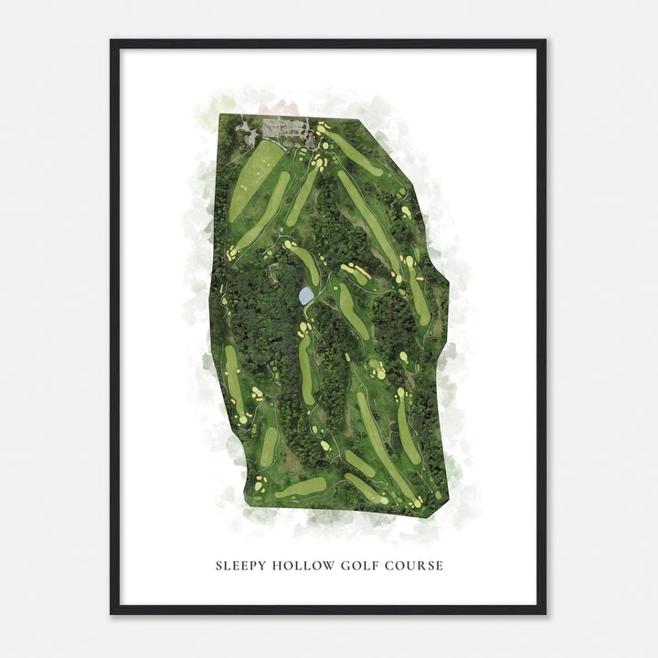 Print of Sleepy Hollow Golf Course Classic Map