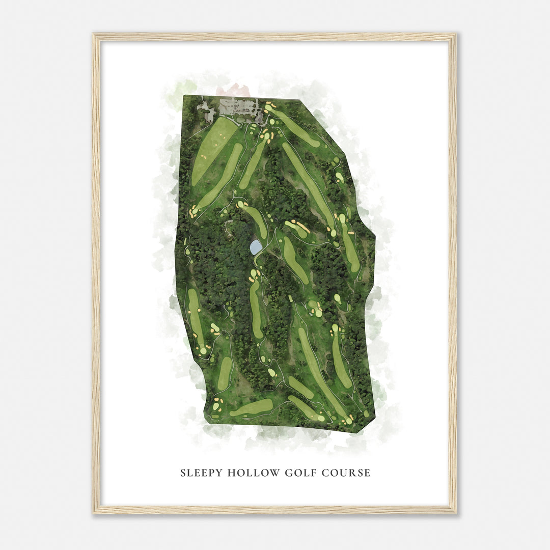 Print of Sleepy Hollow Golf Course Classic Map