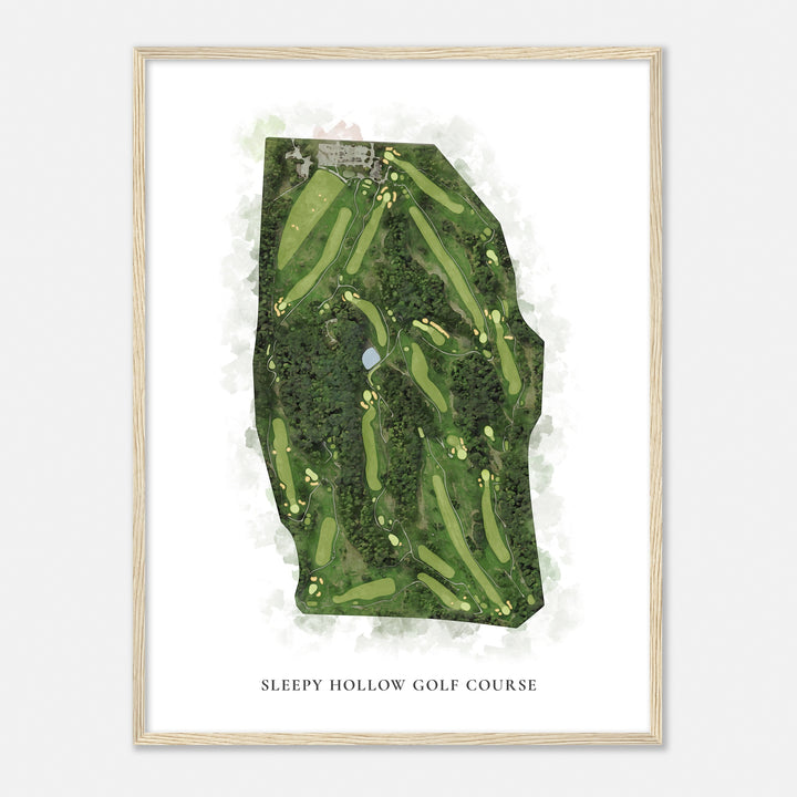 Print of Sleepy Hollow Golf Course Classic Map