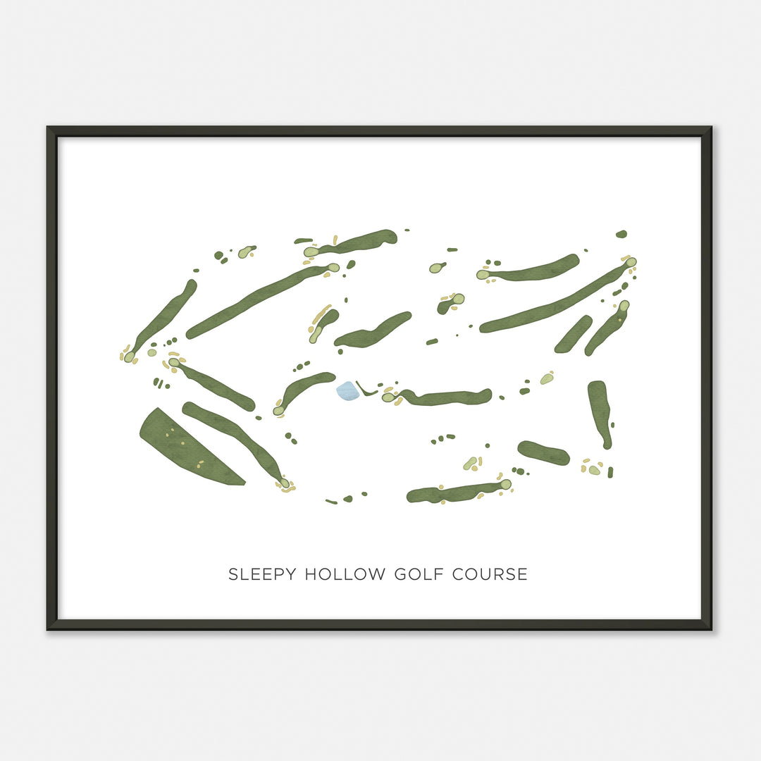 Print of Sleepy Hollow Golf Course Modern Map
