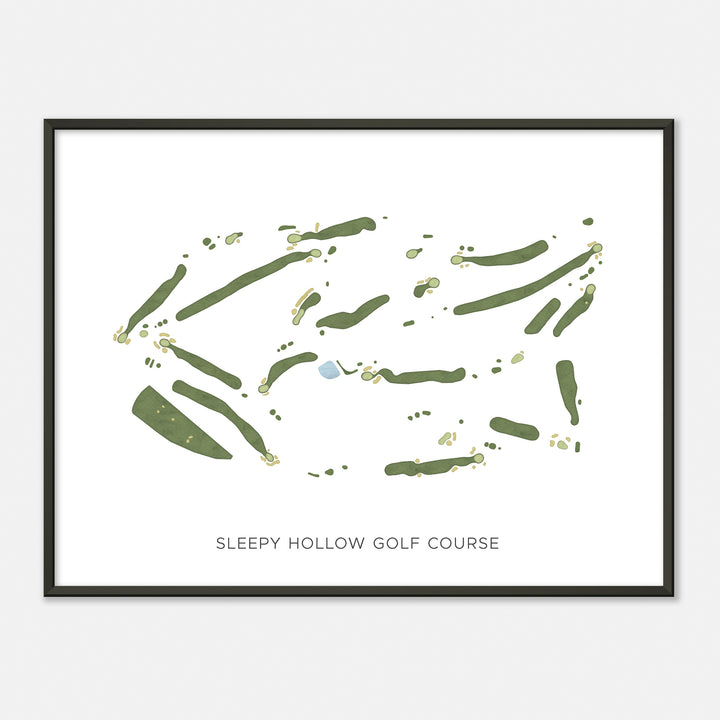 Print of Sleepy Hollow Golf Course Modern Map