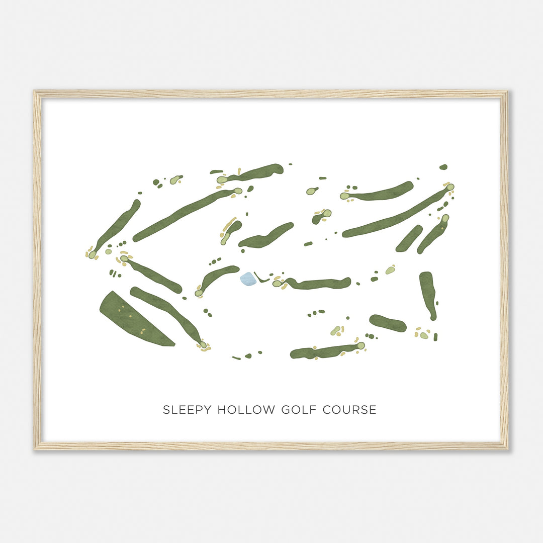 Print of Sleepy Hollow Golf Course Modern Map