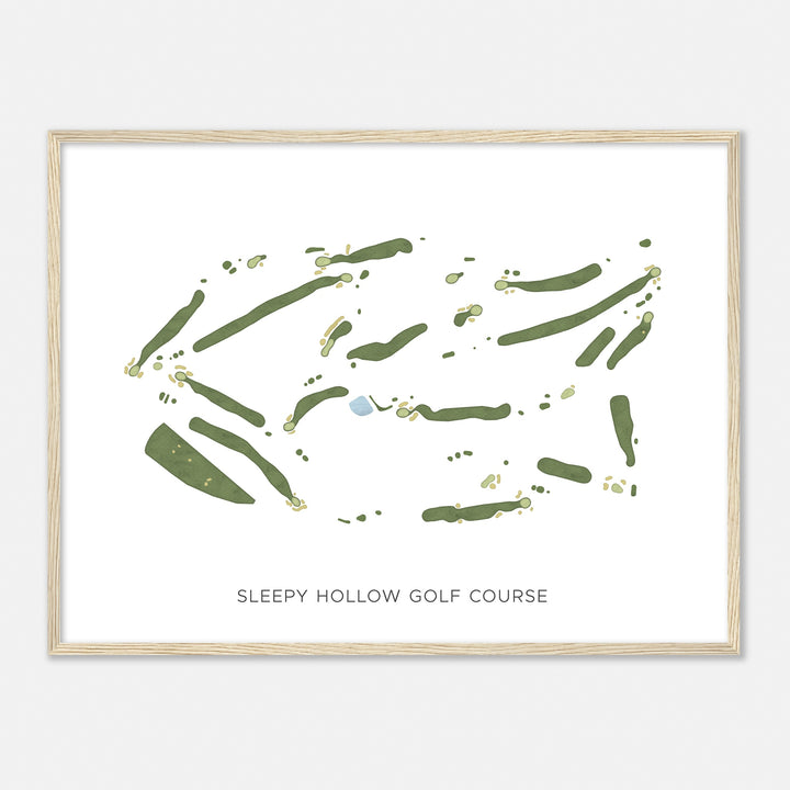 Print of Sleepy Hollow Golf Course Modern Map