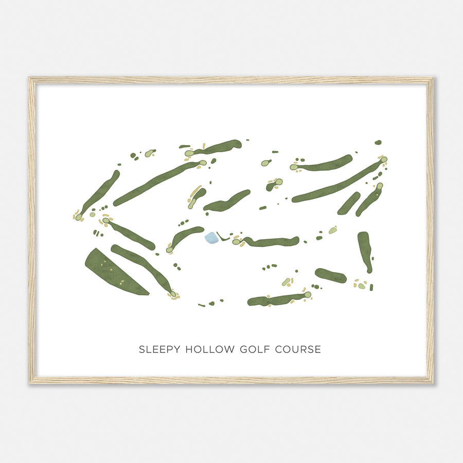 Print of Sleepy Hollow Golf Course Modern Map