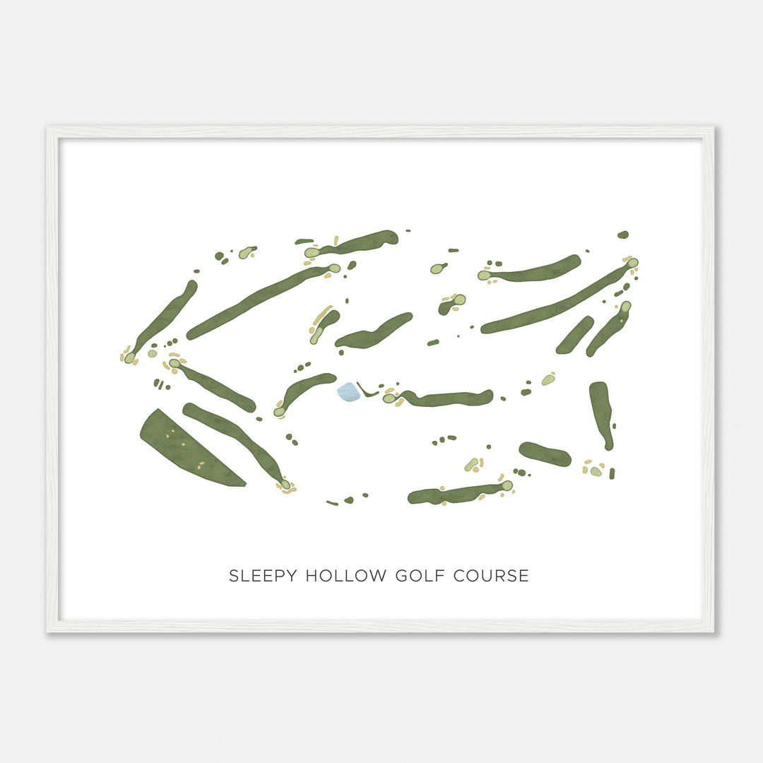 Print of Sleepy Hollow Golf Course Modern Map