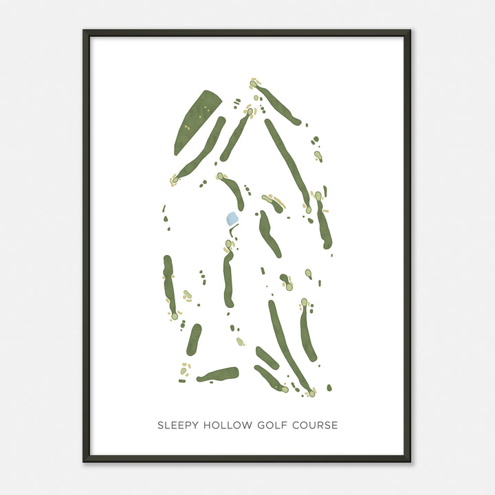 Print of Sleepy Hollow Golf Course Modern Map