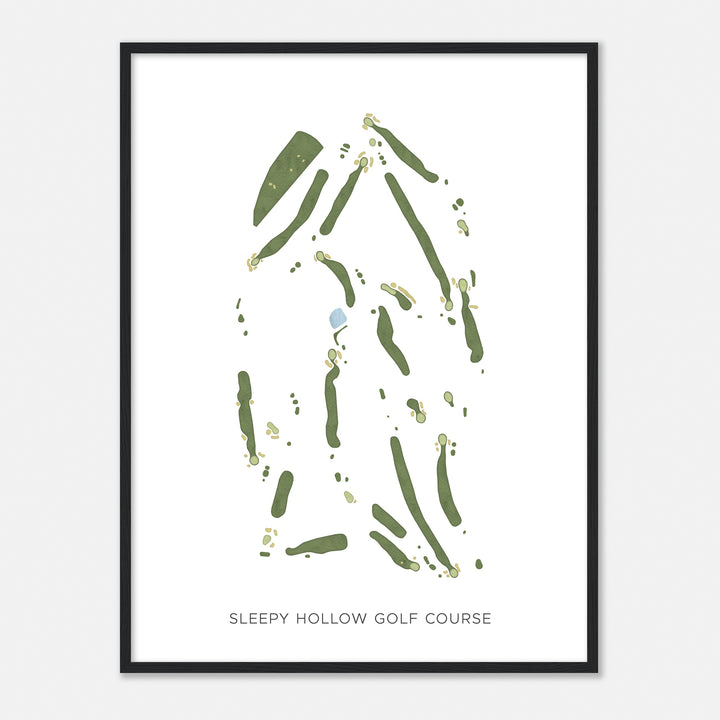 Print of Sleepy Hollow Golf Course Modern Map