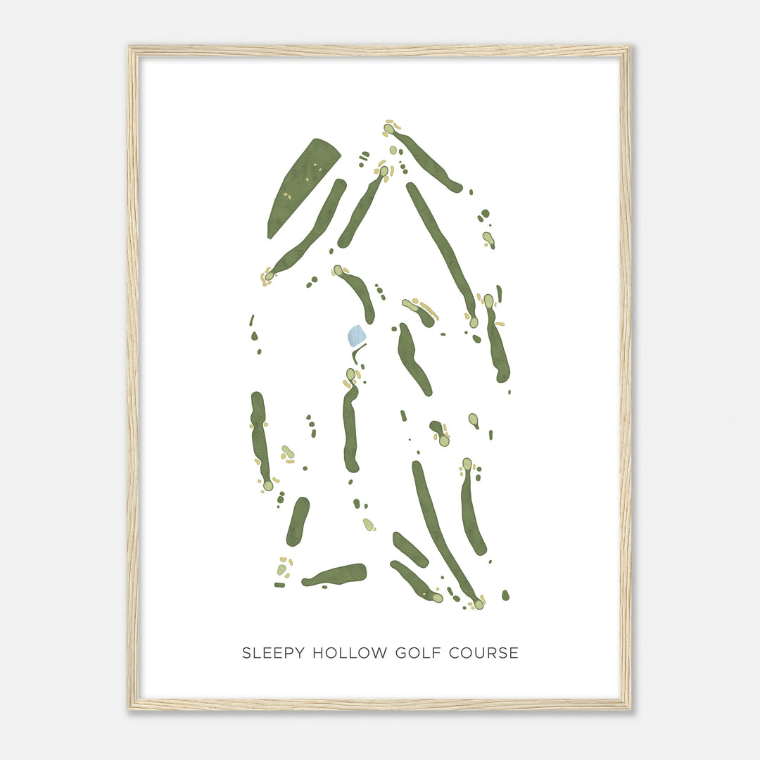 Print of Sleepy Hollow Golf Course Modern Map
