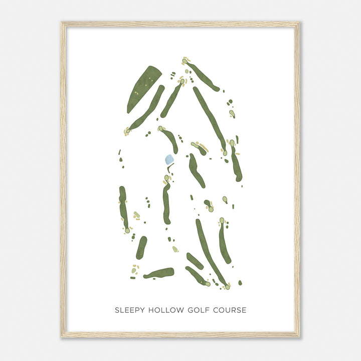 Print of Sleepy Hollow Golf Course Modern Map