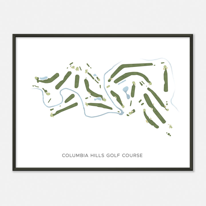 Print of Columbia Hills Golf Course Modern Map