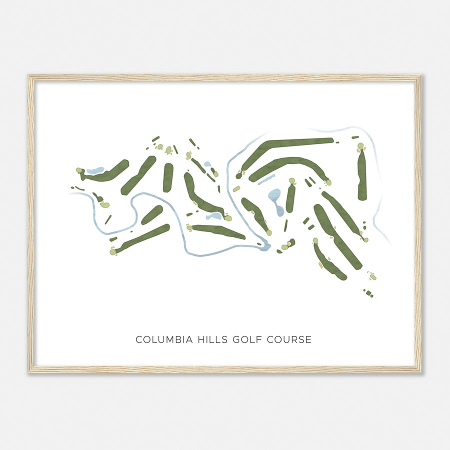 Print of Columbia Hills Golf Course Modern Map