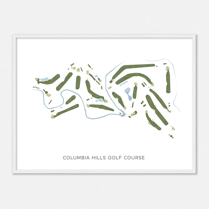 Print of Columbia Hills Golf Course Modern Map