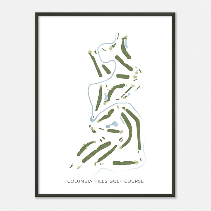 Print of Columbia Hills Golf Course Modern Map