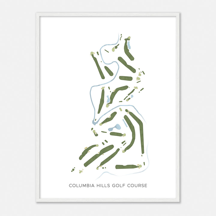 Print of Columbia Hills Golf Course Modern Map