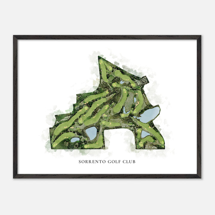 Print of Sorrento Golf Club Classic Map