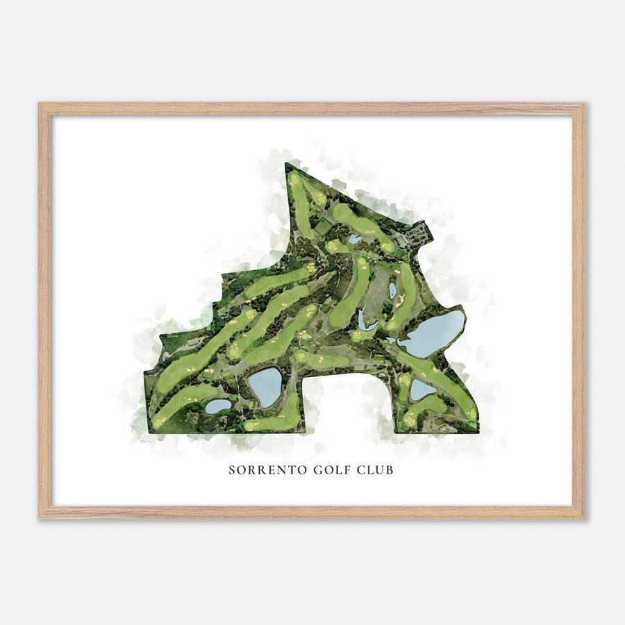 Print of Sorrento Golf Club Classic Map