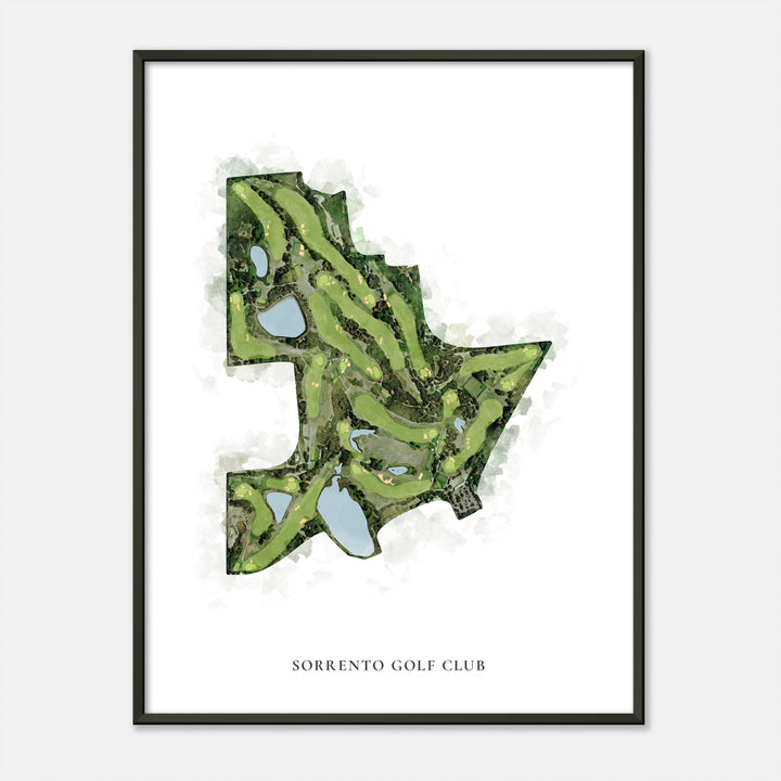 Print of Sorrento Golf Club Classic Map