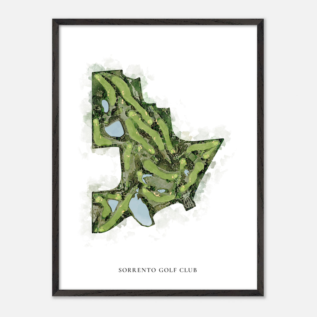 Print of Sorrento Golf Club Classic Map