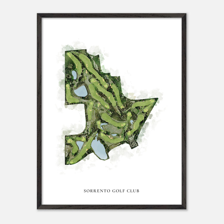 Print of Sorrento Golf Club Classic Map