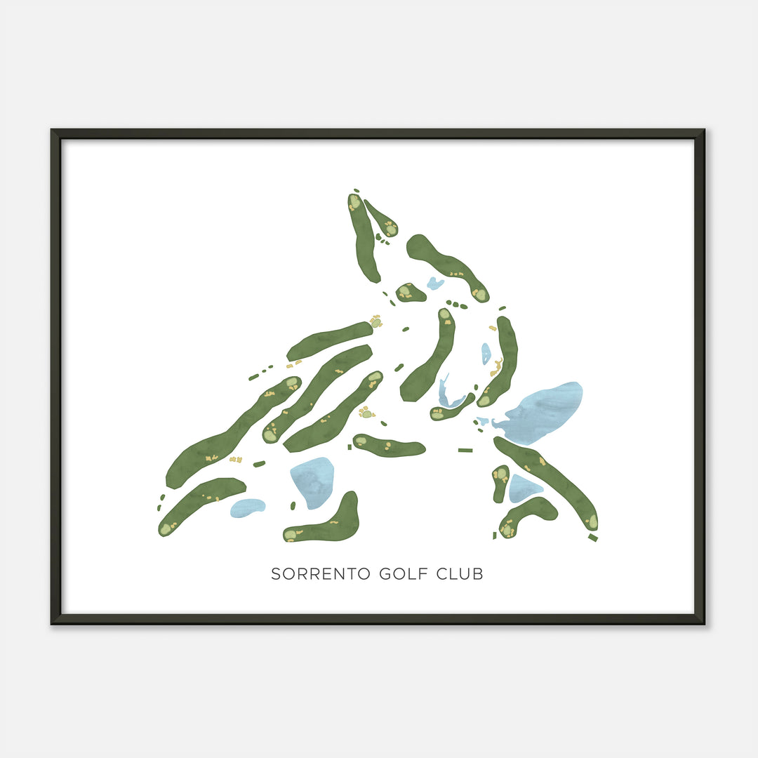 Print of Sorrento Golf Club Modern Map